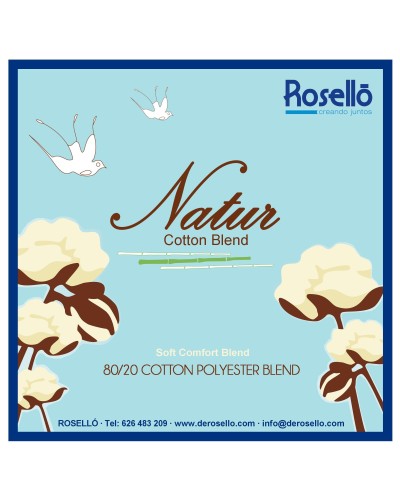 GUATA NATUR 14M/ROL-2.40M ANCHO 80% ALGODÓN - 20% DE POLIESTER