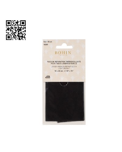 PARCHE DE JERSEY BOHIN - RODILLERA - 12x45cm - NEGRO - 1 UND BH98389