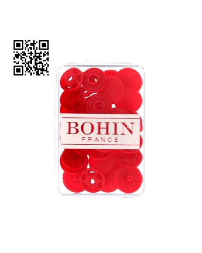 BOTONES | SNAPS A MANO 13mm BOHIN - ROJO - 8 UND | BH71757