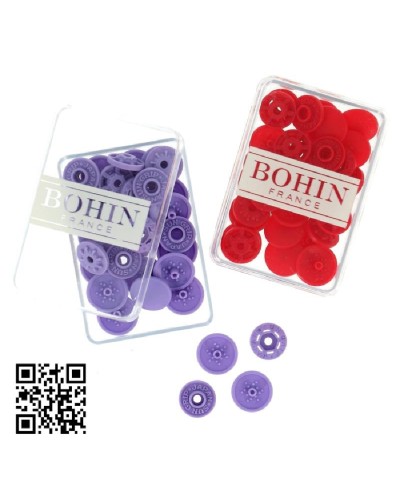 BOTONES | SNAPS A MANO 13mm BOHIN - ROJO - 8 UND | BH71757