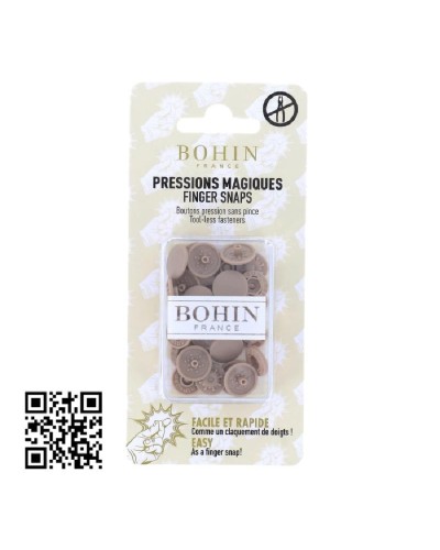 BOTONES | SNAPS A MANO 13mm BOHIN - BEIGE - 8 UND | BH71759