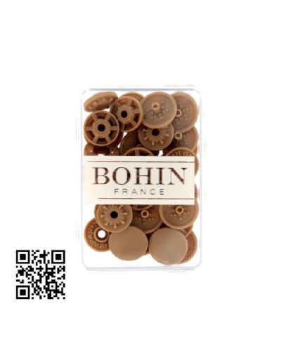 BOTONES | SNAPS A MANO 13mm BOHIN - BEIGE - 8 UND | BH71759