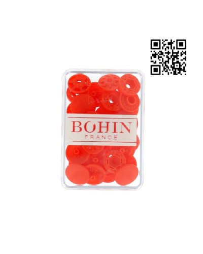 BOTONES | SNAPS A MANO 13mm BOHIN - NARANJA - 8 UND | BH71761