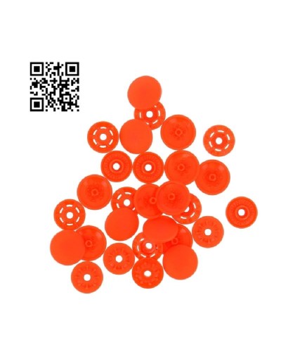 BOTONES | SNAPS A MANO 13mm BOHIN - NARANJA - 8 UND | BH71761