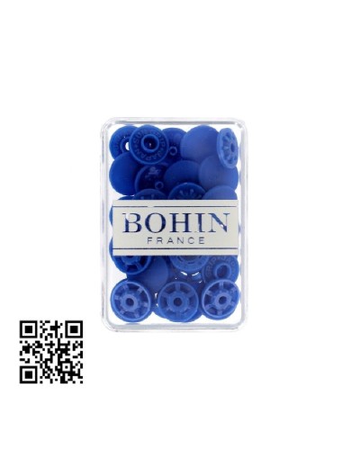 BOTONES | SNAPS A MANO 13mm BOHIN - AZUL REAL - 8 UND | BH71762