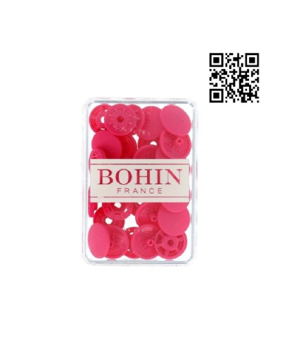 BOTONES | SNAPS A MANO 13mm BOHIN - FUCSIA - 8 UND | BH71764