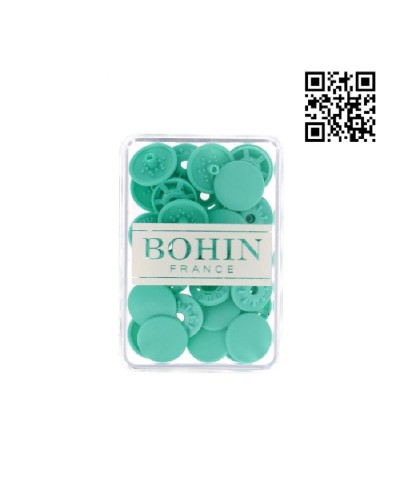 BOTONES | SNAPS A MANO 13mm BOHIN - VERDE MENTA - 8 UND | BH71765