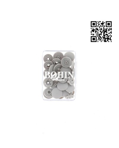 BOTONES | SNAPS A MANO 13mm BOHIN - GRIS - 8 UND | BH71766