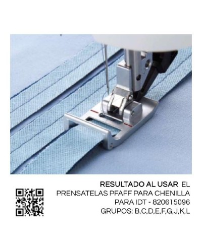 PRENSATELAS PFAFF PARA CHENILLA PARA IDT - 820615096