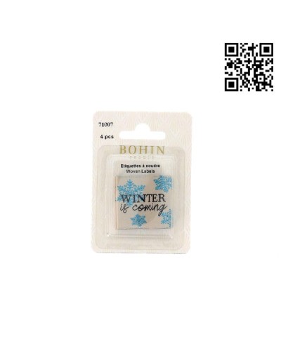 ETIQUETA PARA COSER "WINTER" - CUADRADO 3,5CM | PACK 4 UND - BH71007