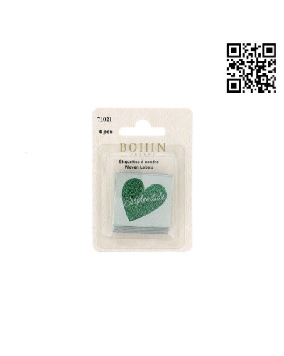 ETIQUETA PARA COSER "SPLENDIDE" - CUADRADO 3,5CM | PACK 4 UND - BH71021