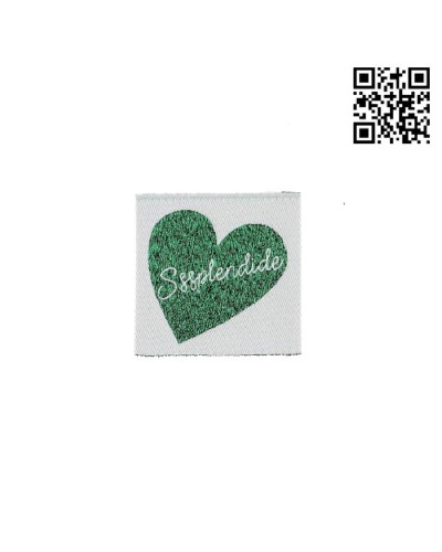 ETIQUETA PARA COSER "SSSPLENDIDE" - CUADRADO 3,5CM | - BH486090