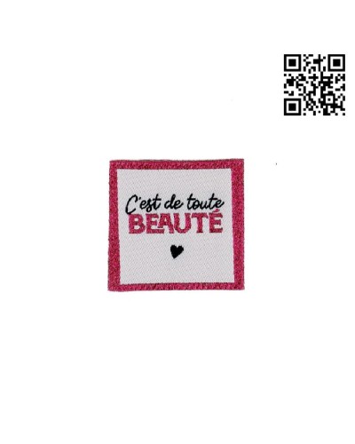 ETIQUETA PARA COSER "TOUTE BEAUTE" - CUADRADO 3,5CM | - BH486093