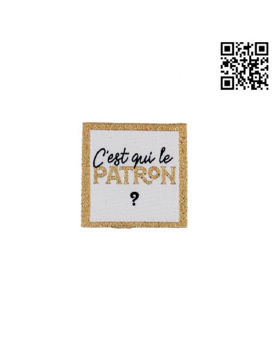 ETIQUETA PARA COSER "PATRON" - CUADRADO 3,5CM | - BH486098