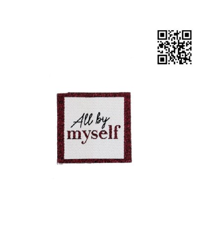 ETIQUETA PARA COSER "ALL BY MYSELF" - CUADRADO 3,5CM | - BH486102