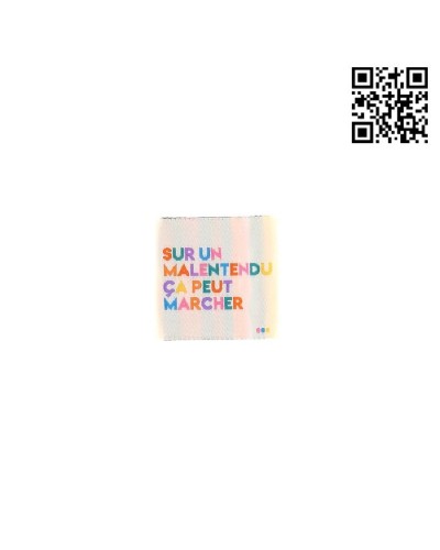 ETIQUETA PARA COSER "MALENTENDU" - CUADRADO 3,5CM | - BH486112