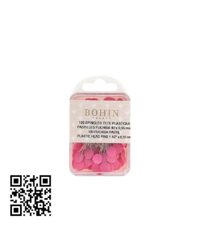 ALFILERES BOHIN CABEZA PLANA DE PLÁSTICO - 42MMx0,55MM | - BH26706