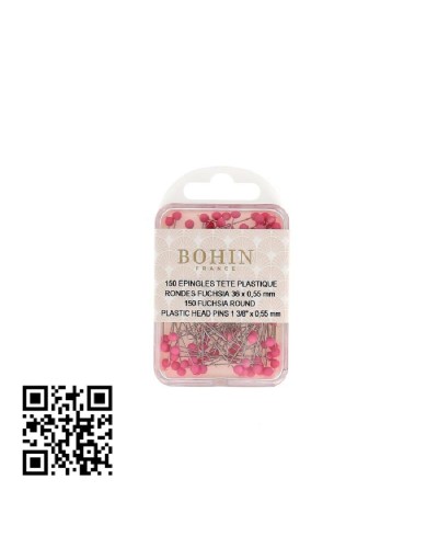 ALFILERES BOHIN CABEZA REDONDA DE PLÁSTICO - 36MMx0,55MM | - BH26708