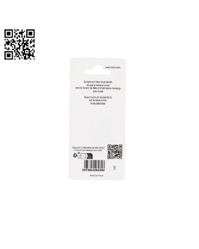 ALFILERES BOHIN CABEZA VIDRIO - BLANCO Y NEGRO 30MM  - 80 UND BH26430
