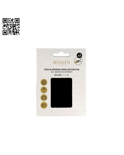 PARCHE AUTOADHESIVO BOHIN NYLON | 10cm X 12cm - NEGRO BH61012
