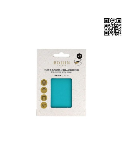 PARCHE AUTOADHESIVO BOHIN NYLON | 10cm X 12cm - TURQUESA BH61020