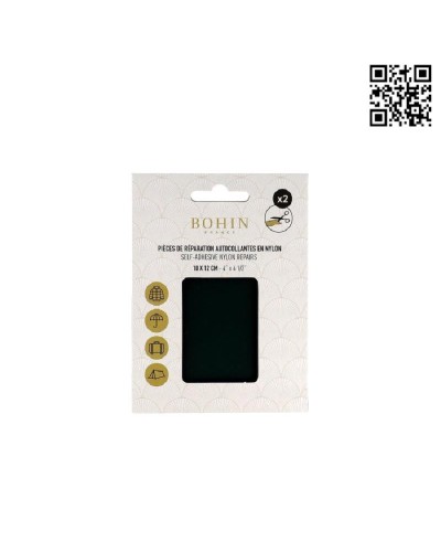 PARCHE AUTOADHESIVO BOHIN NYLON | 10cm X 12cm - VERDE OSCURO BH61021