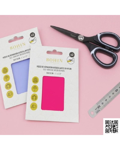 PARCHE AUTOADHESIVO BOHIN NYLON | 10cm X 12cm - MALVA BH61026