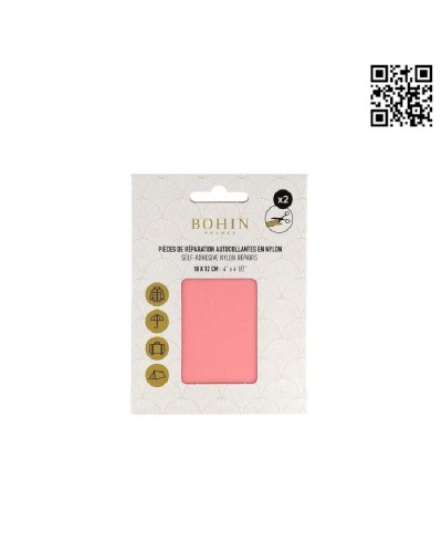 PARCHE AUTOADHESIVO BOHIN NYLON | 10cm X 12cm - ROSA PASTEL BH61028