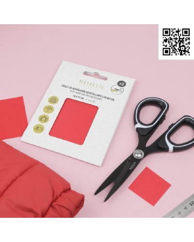 PARCHE AUTOADHESIVO BOHIN NYLON | 10cm X 12cm - ROJO BH61029