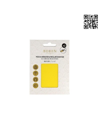 PARCHE AUTOADHESIVO BOHIN NYLON | 10cm X 12cm - AMARILLO BH61034
