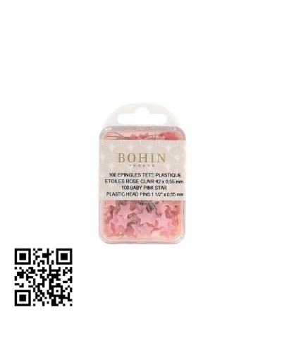 ALFILERES BOHIN CABEZA ESTRELLA DE PLÁSTICO - 42MMx0,55MM | - BH26707