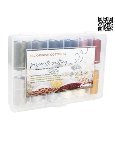 KIT PASION POR EL ACOLCHADO - 12 CARRETES SILK-FINISH 40 - 1000MTS