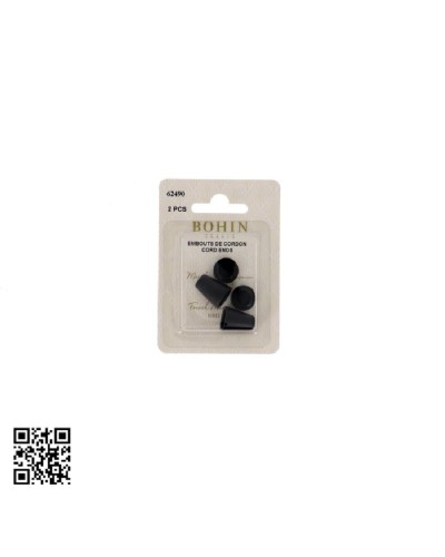 TOPES DE CORDÓN GRANDES BOHIN - NEGRO - 2 UND | BH62490