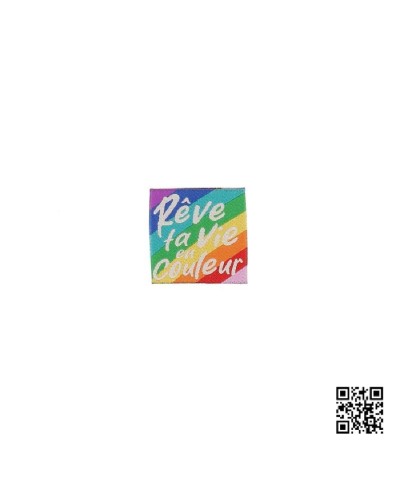 ETIQUETA PARA COSER "RÊVE TA VIE EN COULEUR" - CUADRADO 3,5CM | BH486124