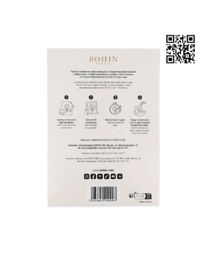 ENTRETELA BOHIN ADHESIVA HIDROSOLUBLE A5 - 2UND | BH99029