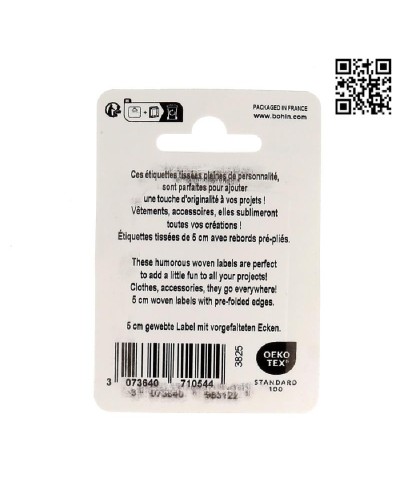 ETIQUETA PARA COSER "LA VIE EN ROSE" - OCTUBRE ROSA | PACK 4 UND - BH71054