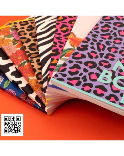 CUADERNO DE COSTURA BOHIN A5 DISEÑO ANIMAL PRINT - CEBRA | BH00116¡Los diseños BOHIN cobran vida en cuadernos vibrantes y creati