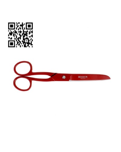TIJERAS BOHIN EPOXY - CUCHILLAS PLANAS 17CM / 6.5" ROJO BH23934