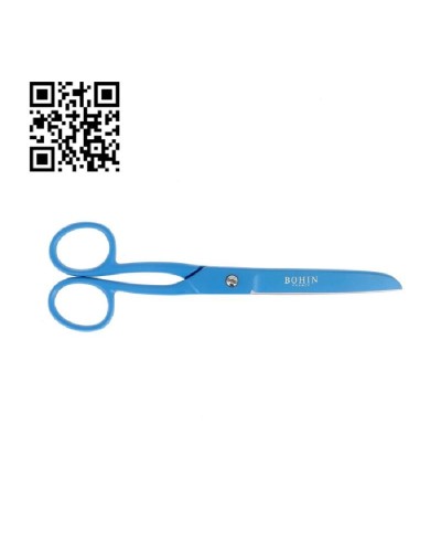 TIJERAS BOHIN EPOXY - CUCHILLAS PLANAS 17CM / 6.5" AZUL BH23936