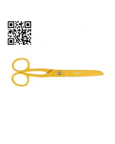 TIJERAS BOHIN EPOXY - CUCHILLAS PLANAS 17CM / 6.5" AMARILLO BH23937