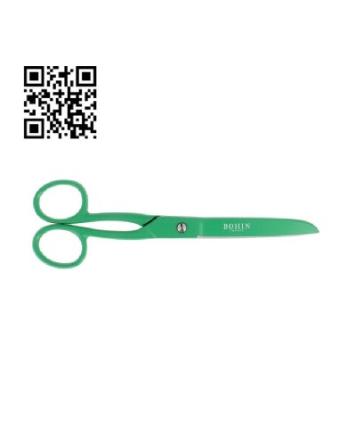 TIJERAS BOHIN EPOXY - CUCHILLAS PLANAS 17CM / 6.5" VERDE BH23938