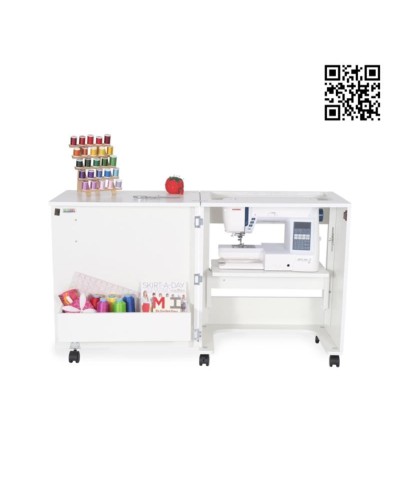 MESA JUDY COMPACTA COLOR BLANCOIdeal para las costureras que desean tener todo en un mismo sitio gracias a su sistema compacto.