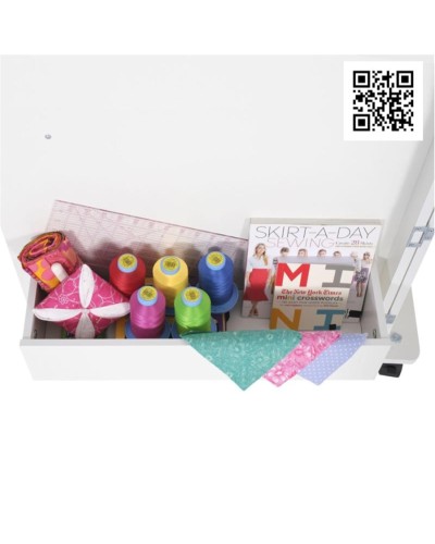 MESA JUDY COMPACTA COLOR BLANCOIdeal para las costureras que desean tener todo en un mismo sitio gracias a su sistema compacto.