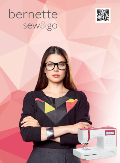 Folleto informativo para la serie de máquinas de coser Bernetter Sew&Go