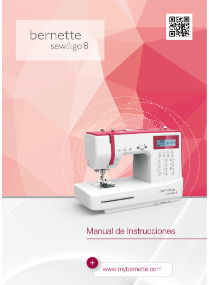 Enlace al libro completo de instrucciones para el modelos de máquina de coser Bernette Sew&Go 8